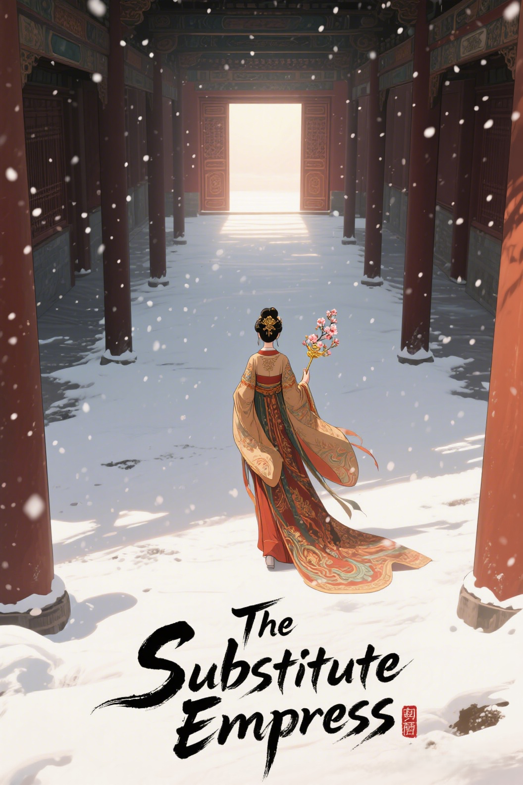 jimeng-2026-04-09-3018-插画、古风插画、漫画感插画、电影感、故事感、氛围感 古风小说封面，全景构图，中国…