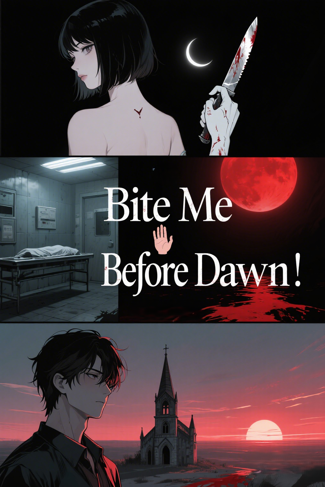 jimeng-2026-04-14-8157-插画、漫画感插画、电影感、故事感、氛围感 女主沈雾（颈后月牙胎记）、闻烬（苍白修…