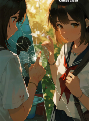 jimeng-2026-04-18-6072-插画、古风插画、漫画感插画、电影感、故事感、氛围感 竖构图半身特写，画面以破碎的…