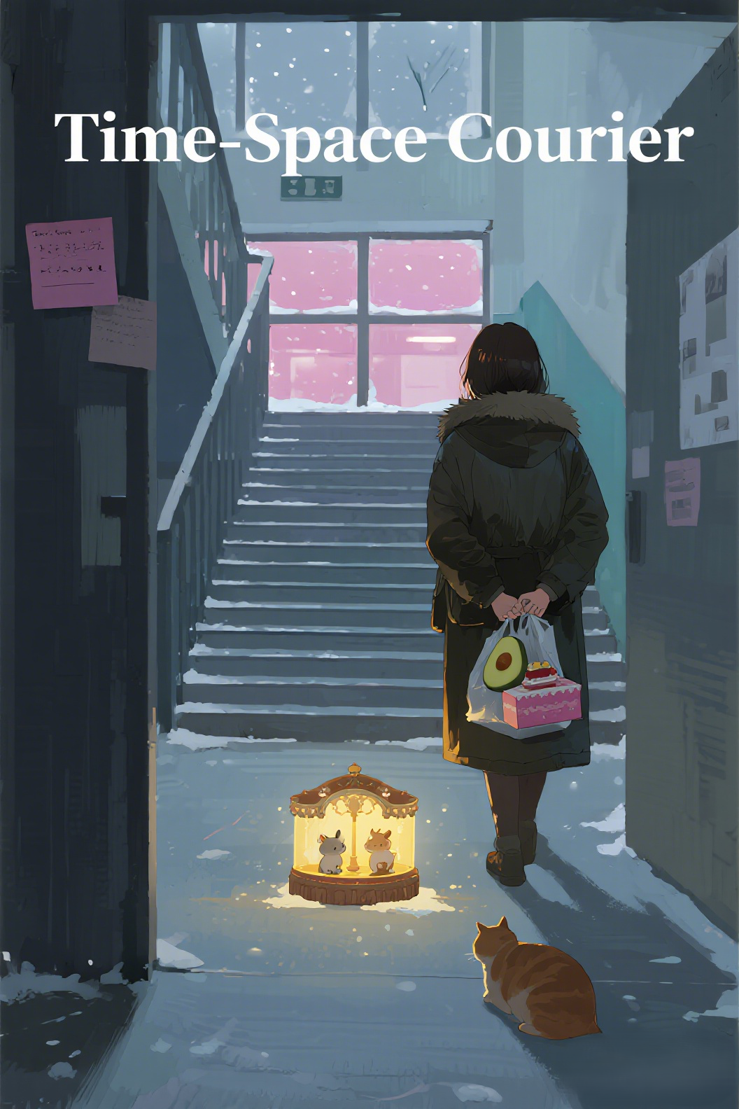 jimeng-2026-04-21-6884-插画、古风插画、漫画感插画、电影感、故事感、氛围感 画面采用竖向构图。背景是空旷…