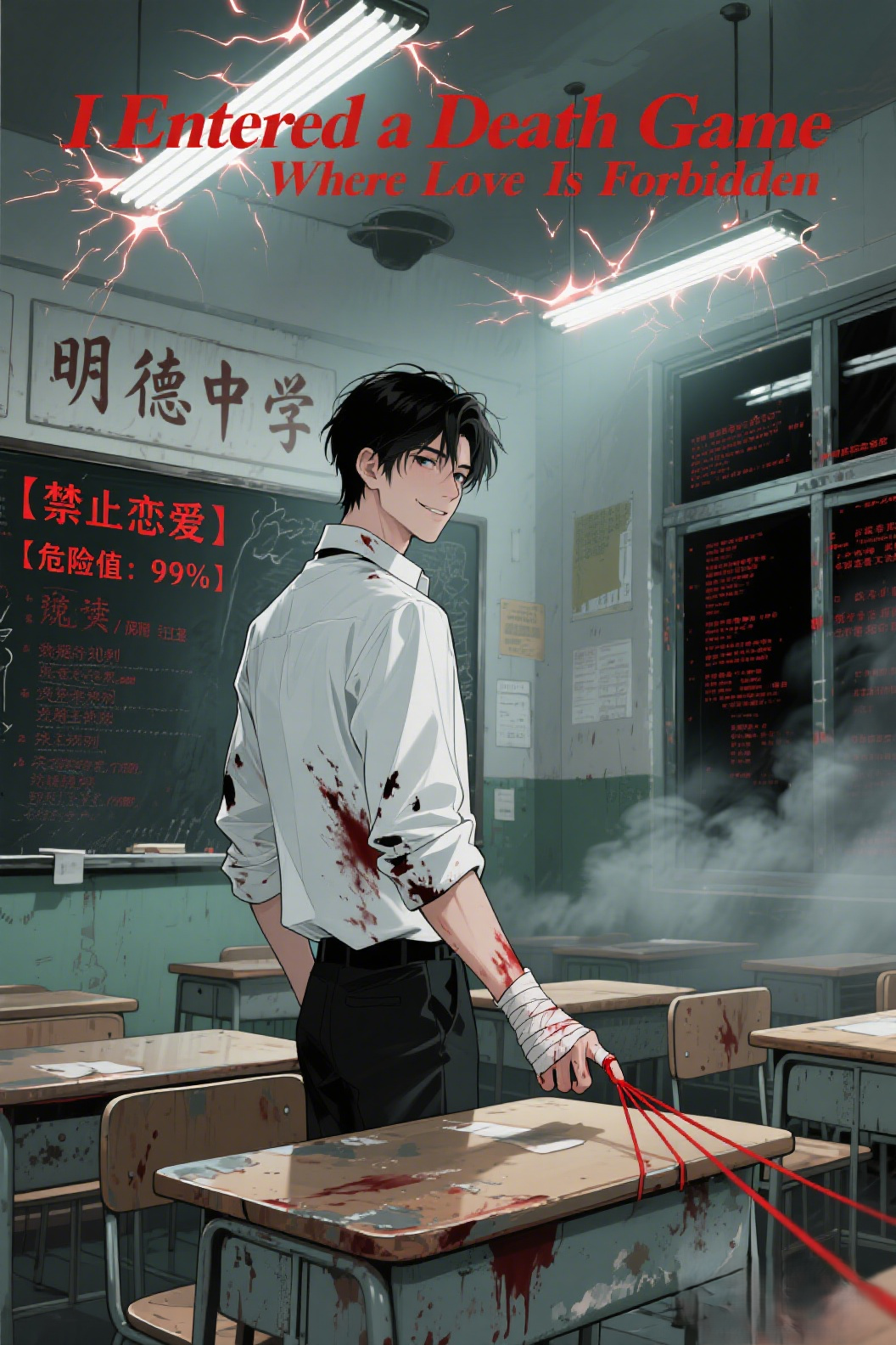 jimeng-2026-04-24-4000-插画、古风插画、漫画感插画、电影感、故事感、氛围感 画面的焦点是江叙。他站在斑驳…