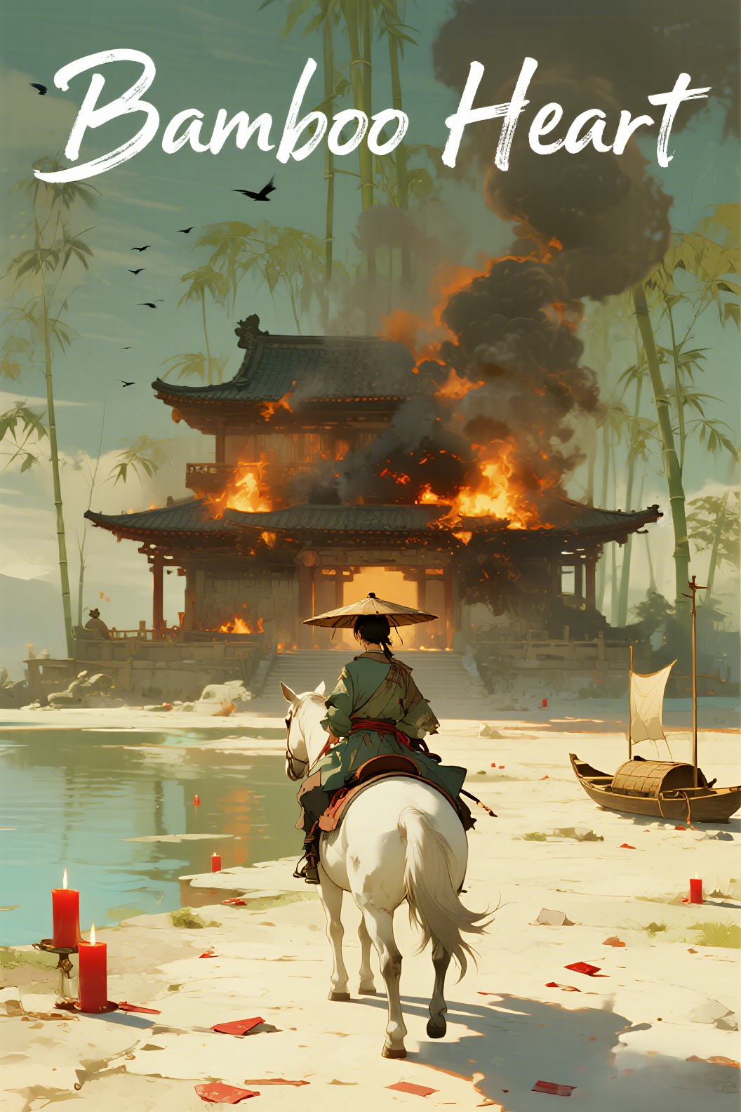 jimeng-2026-04-30-3078-插画、古风插画、漫画感插画、电影感、故事感、氛围感 电影级质感，暗黑古风，水墨意…