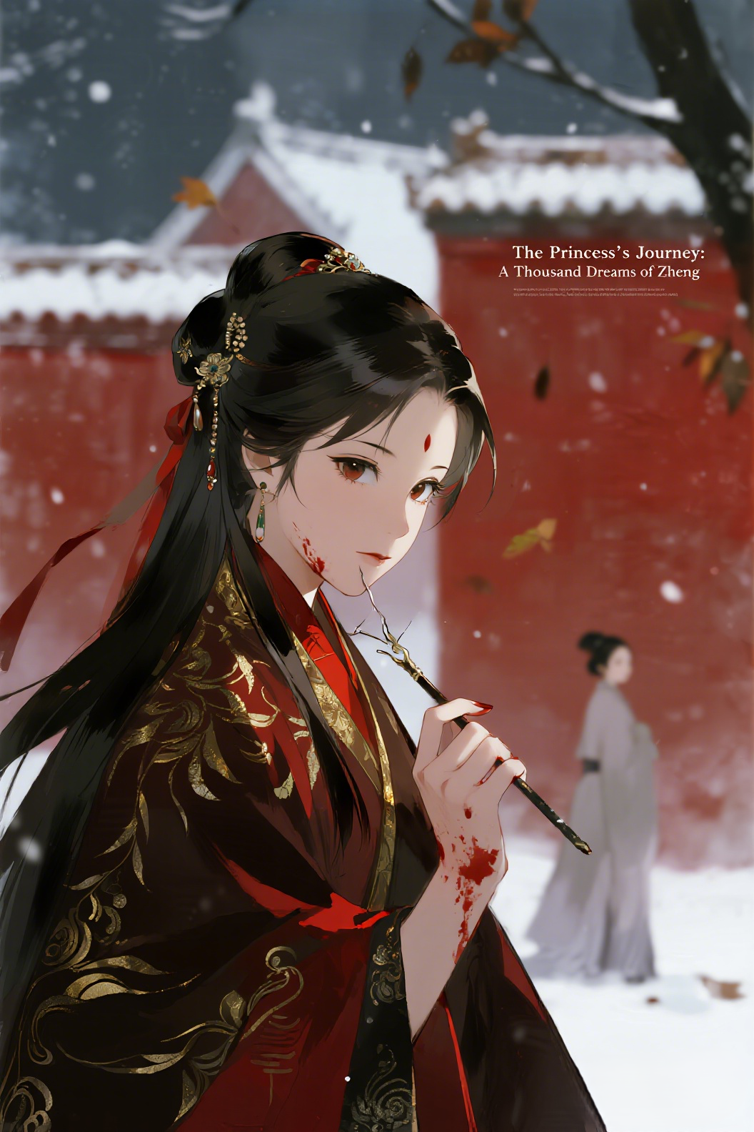 jimeng-2026-05-11-8125-插画、古风插画、漫画感插画、电影感、故事感、氛围感 中国古风，深宫，唐代美学，电…
