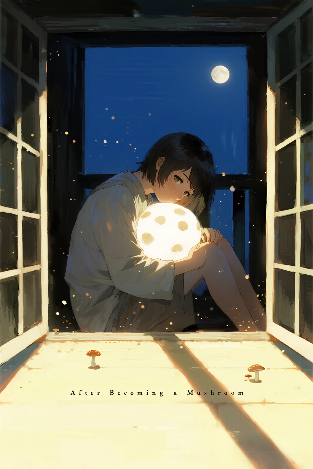 jimeng-2026-05-14-5020-插画、古风插画、漫画感插画、电影感、故事感、氛围感 电影海报，超广角，一个蜷缩在…