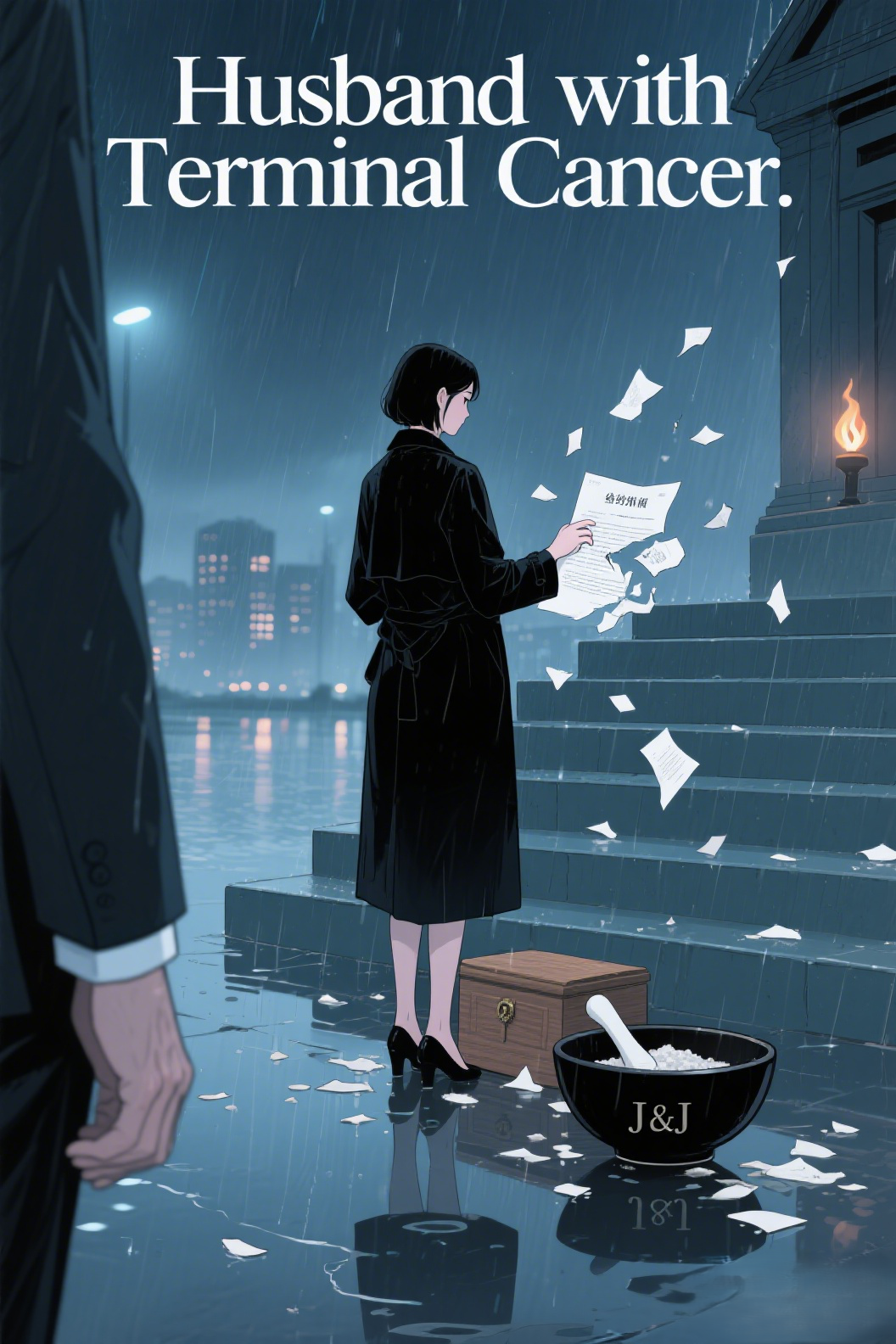 jimeng-2026-06-05-6290-插画、古风插画、漫画感插画、电影感、故事感、氛围感 中国都市 _ 暗黑美学 _ …