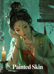 jimeng-2026-07-10-3134-插画、漫画感插画、古风插画、电影感、故事感、氛围感 破庙，残烛，案台白骨，飘落的…