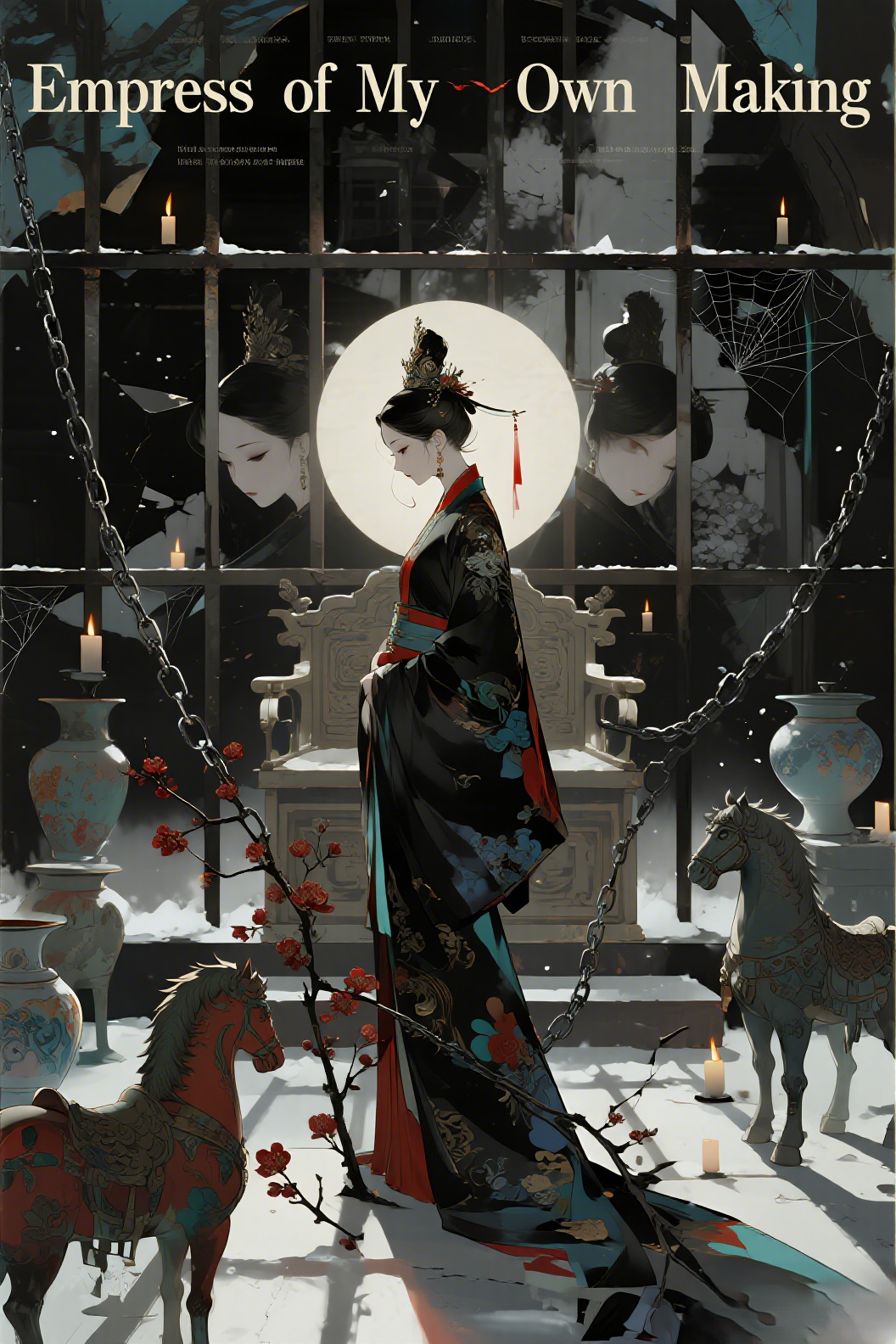 jimeng-2026-07-14-7510-插画、漫画感插画、古风插画、电影感、故事感、氛围感 密室铁栏 绝色囚徒 七岁公主…